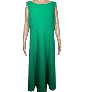 Boden Dress Midi Ribbed Kelly Green Holidays Women's Size 14R